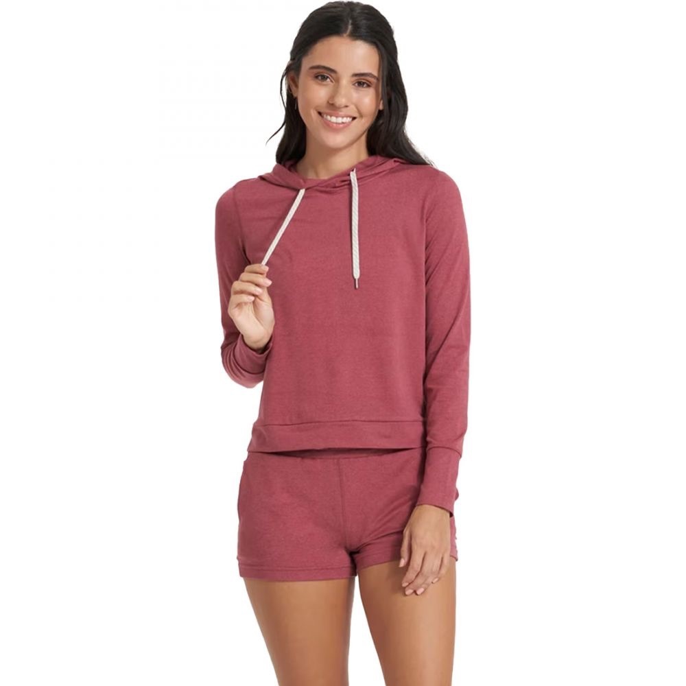 VUORI Halo Essential Hoodie in Desert Rose Heather Woman’s Medium